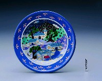 藏品(錫胎彩繪盤(夜晚))的圖片